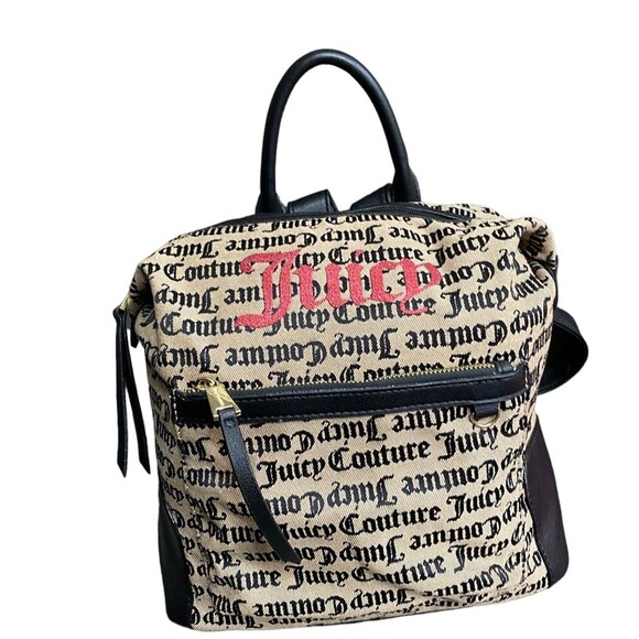 Juicy Couture all-over logo backpack pop out red glitter juicy spell out main image 6